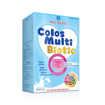 Mỗi hộp sữa ColosMulti Biotic được chia thành nhiều gói nhỏ