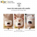 cách sử dụng nồi nấu cháo chậm bear