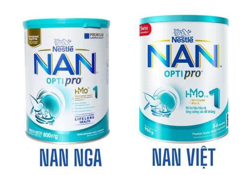 Những điểm tương đồng giữa sữa NAN Nga và NAN Việt