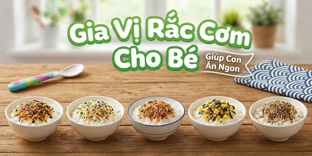 gia vị rắc cơm cho bé
