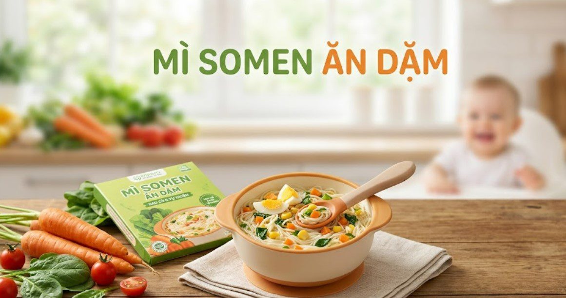 mì somen ăn dặm